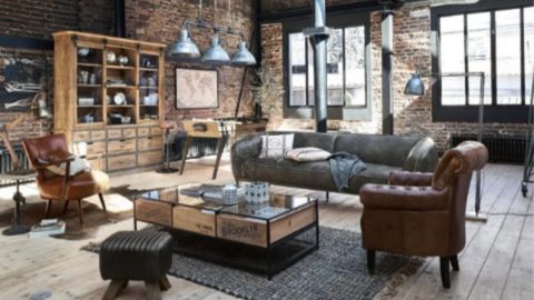Industrial Living room: Element & Ways to Design
